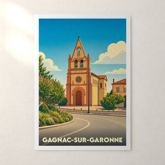 Affiche Gagnac-sur-Garonne – sans cadre, accrochée au mur