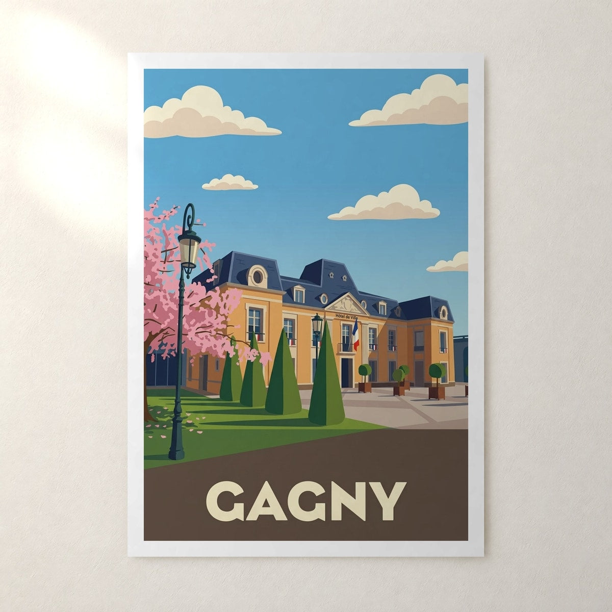 Affiche Gagny – sans cadre, accrochée au mur