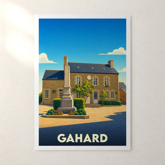 Affiche Gahard – sans cadre, accrochée au mur