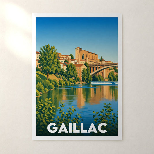 Affiche Gaillac – sans cadre, accrochée au mur