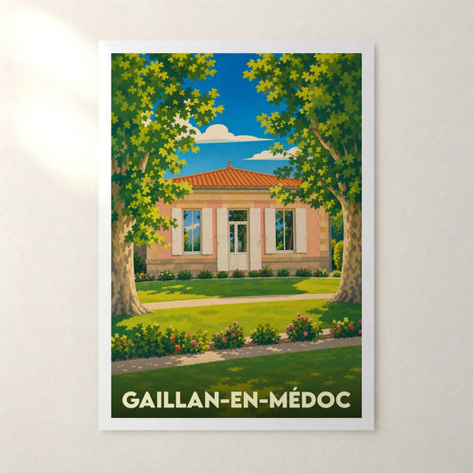 Affiche Gaillan-en-Médoc – sans cadre, accrochée au mur