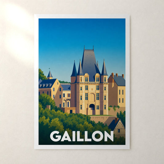 Affiche Gaillon – sans cadre, accrochée au mur