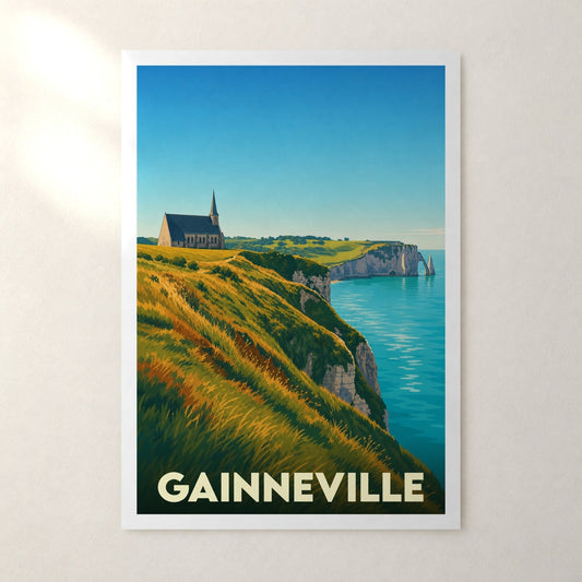 Affiche Gainneville – sans cadre, accrochée au mur