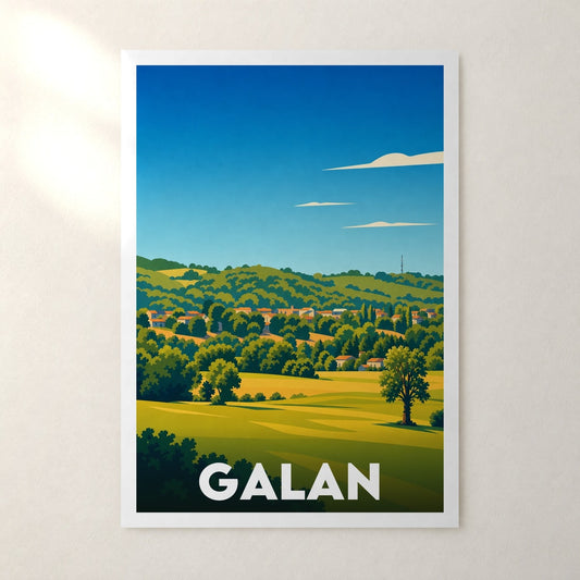 Affiche Galan – sans cadre, accrochée au mur