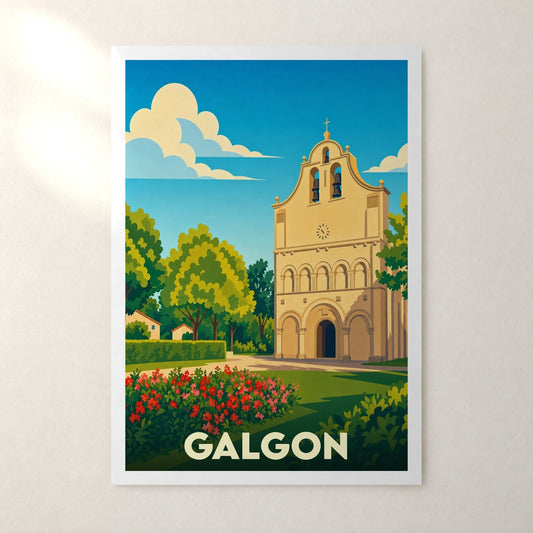 Affiche Galgon – sans cadre, accrochée au mur