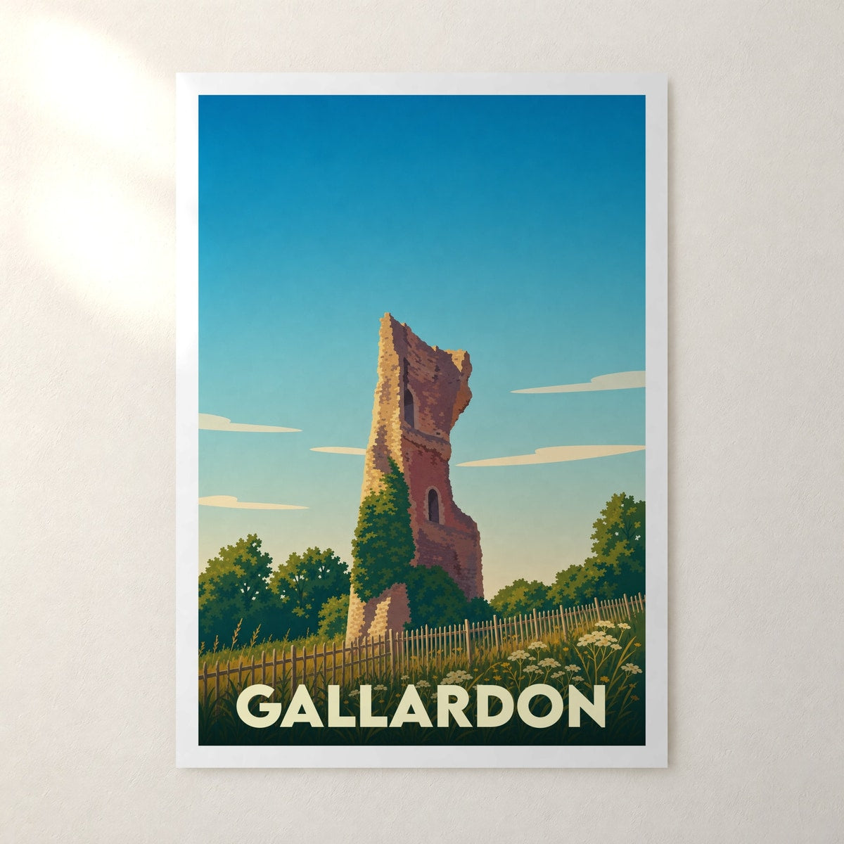 Affiche Gallardon – sans cadre, accrochée au mur