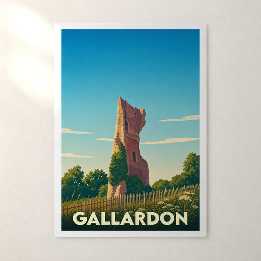 Affiche Gallardon – sans cadre, accrochée au mur