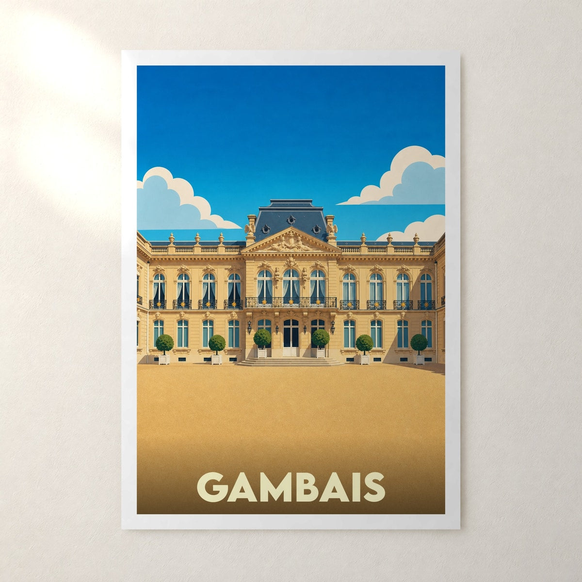 Affiche Gambais – sans cadre, accrochée au mur