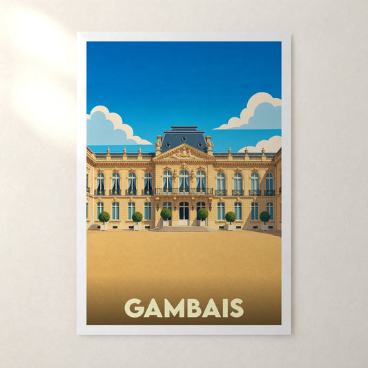 Affiche Gambais – sans cadre, accrochée au mur