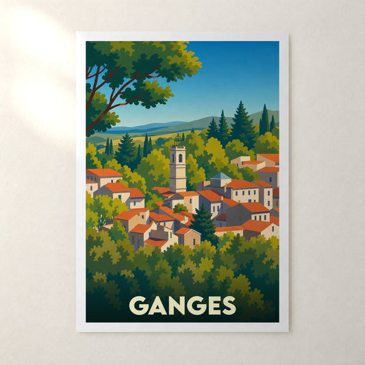 Affiche Ganges – sans cadre, accrochée au mur