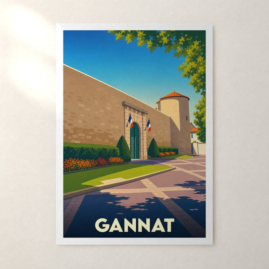 Affiche Gannat – sans cadre, accrochée au mur