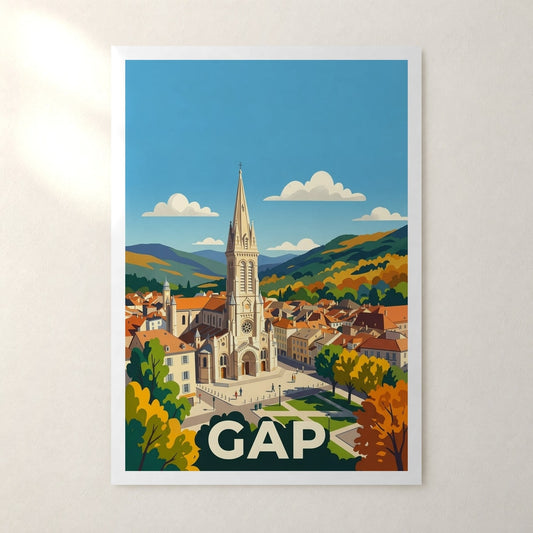 Affiche Gap – sans cadre, accrochée au mur