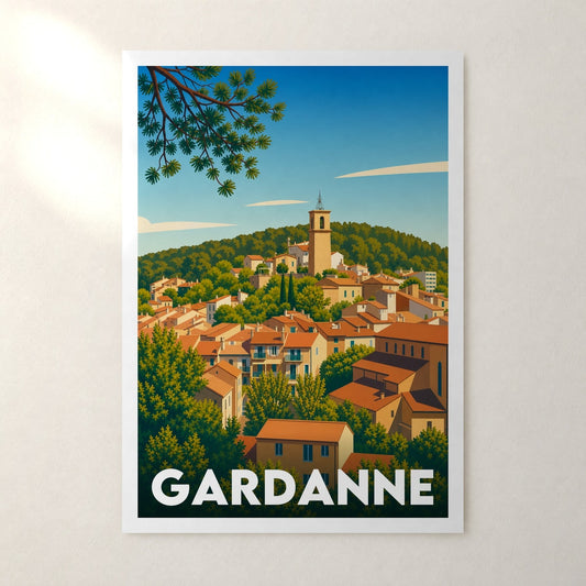 Affiche Gardanne – sans cadre, accrochée au mur