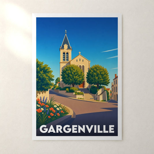 Affiche Gargenville – sans cadre, accrochée au mur