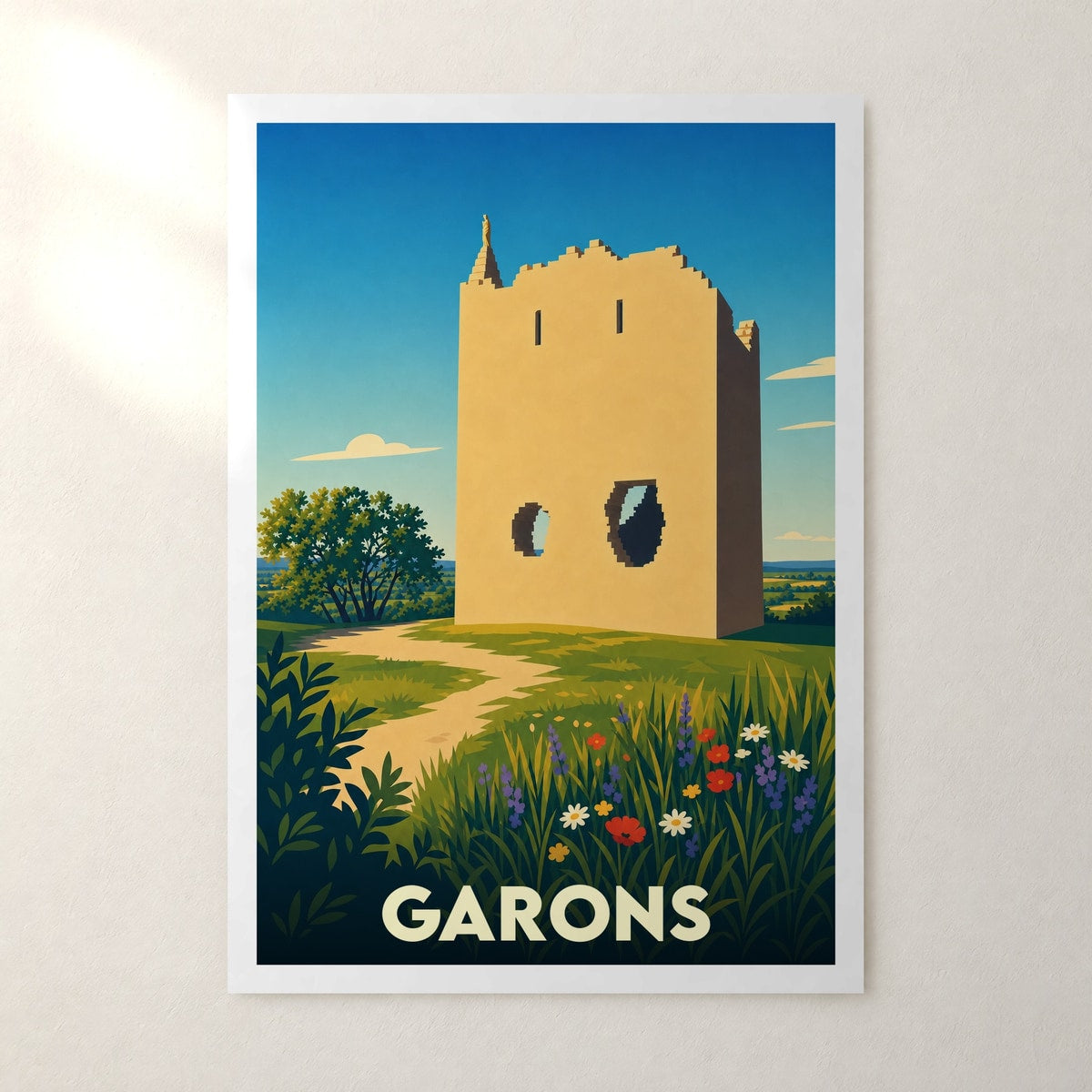 Affiche Garons – sans cadre, accrochée au mur