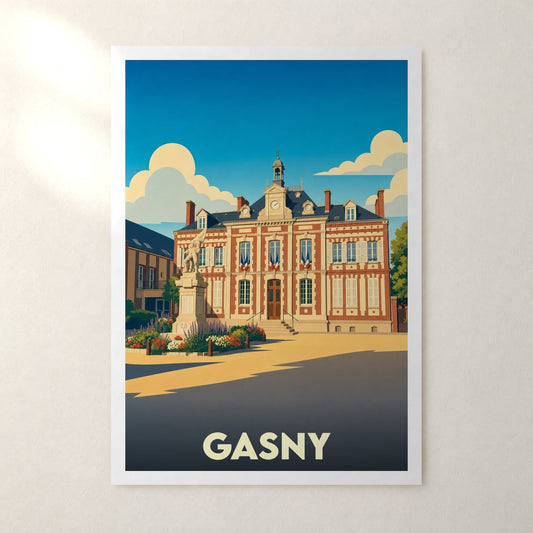 Affiche Gasny – sans cadre, accrochée au mur