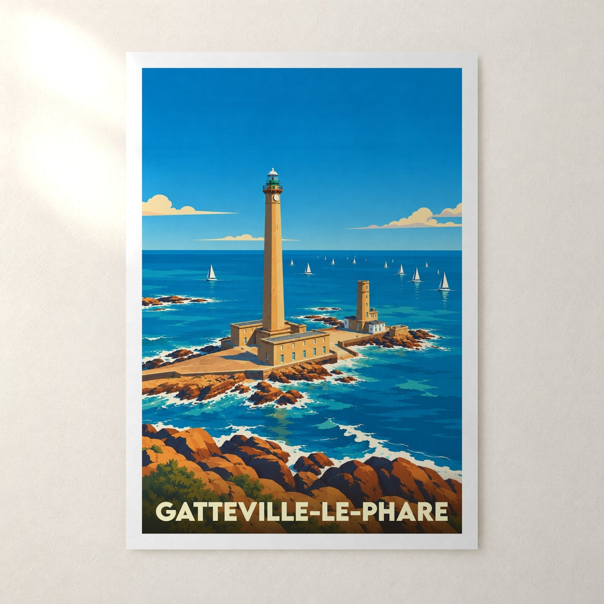 Affiche Gatteville-le-Phare – sans cadre, accrochée au mur