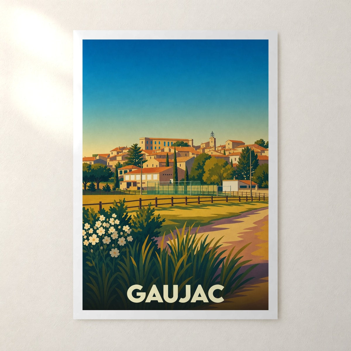 Affiche Gaujac – sans cadre, accrochée au mur
