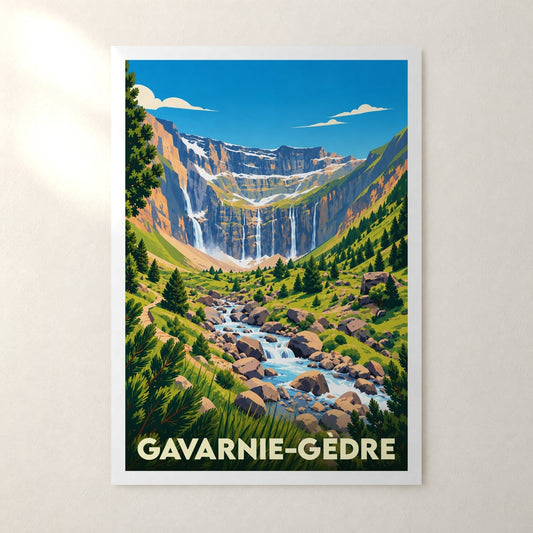 Affiche Gavarnie-Gèdre – sans cadre, accrochée au mur