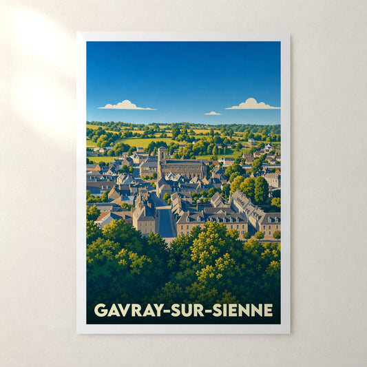 Affiche Gavray-sur-Sienne – sans cadre, accrochée au mur