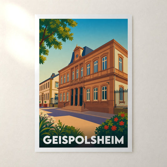 Affiche Geispolsheim – sans cadre, accrochée au mur