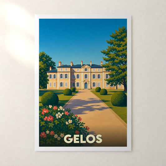 Affiche Gelos – sans cadre, accrochée au mur