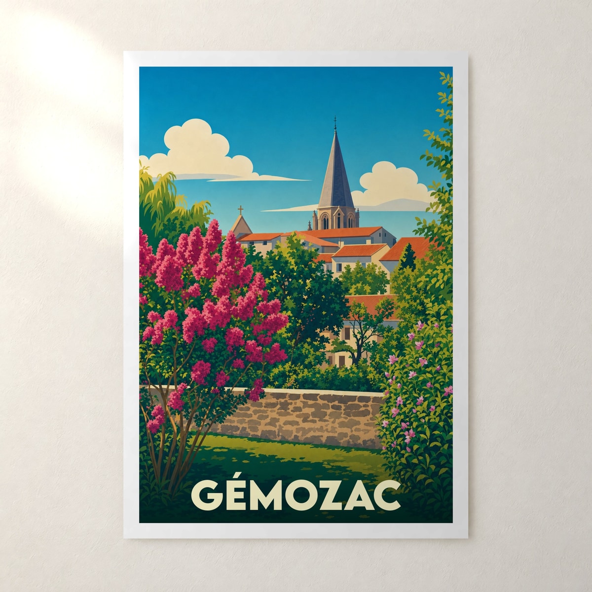Affiche Gémozac – sans cadre, accrochée au mur