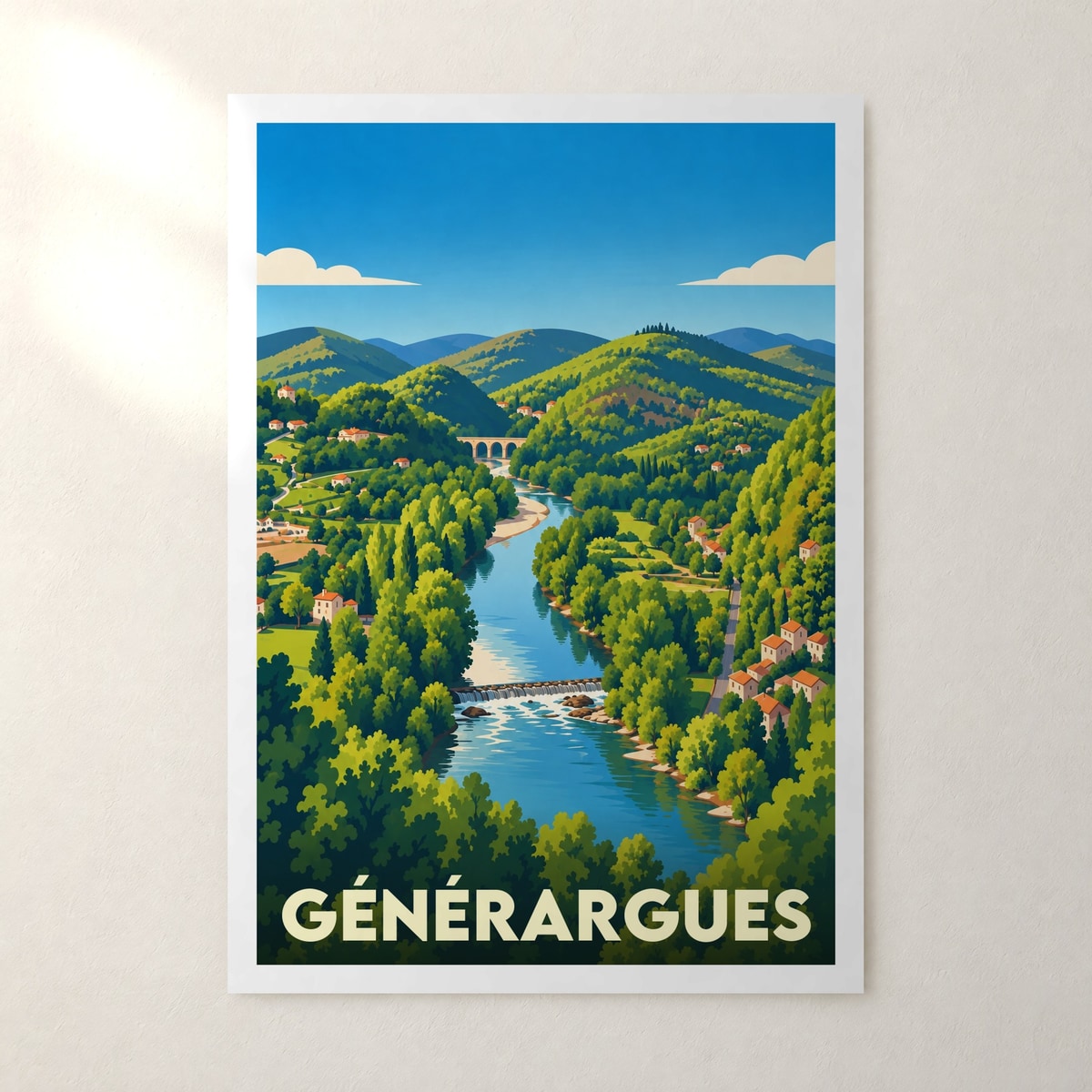 Affiche Générargues – sans cadre, accrochée au mur
