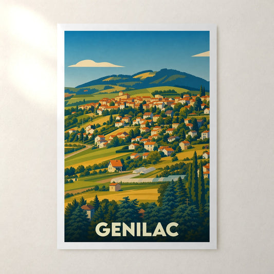 Affiche Genilac – sans cadre, accrochée au mur