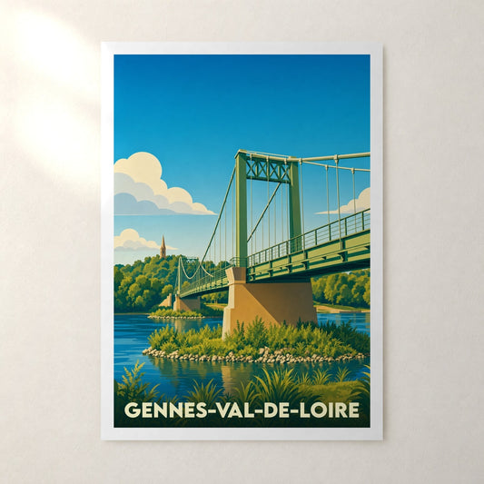 Affiche Gennes-Val-de-Loire – sans cadre, accrochée au mur
