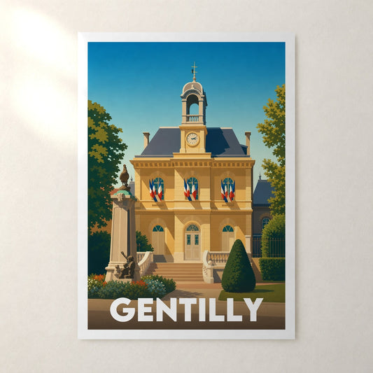 Affiche Gentilly – sans cadre, accrochée au mur