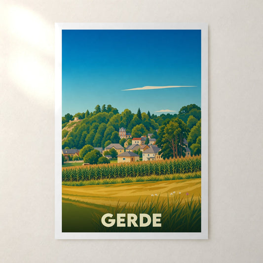 Affiche Gerde – sans cadre, accrochée au mur