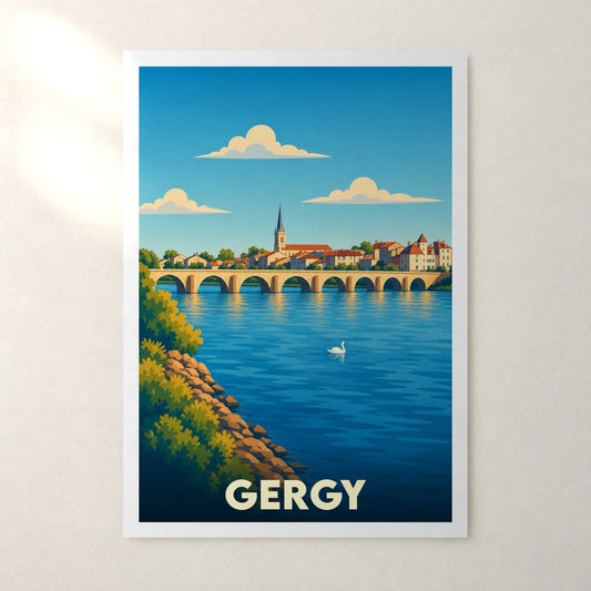Affiche Gergy – sans cadre, accrochée au mur
