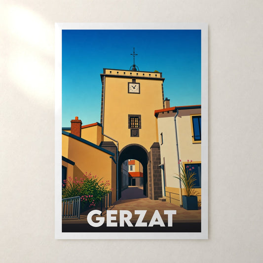 Affiche Gerzat – sans cadre, accrochée au mur