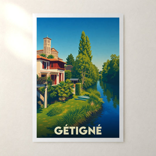 Affiche Gétigné – sans cadre, accrochée au mur