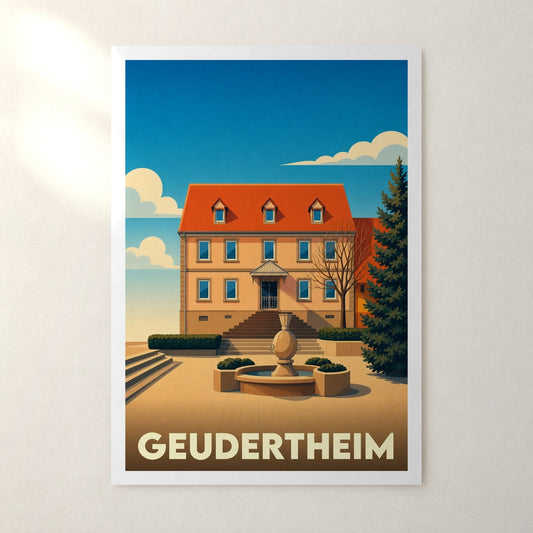 Affiche Geudertheim – sans cadre, accrochée au mur