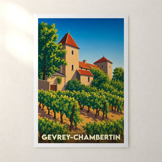Affiche Gevrey-Chambertin – sans cadre, accrochée au mur