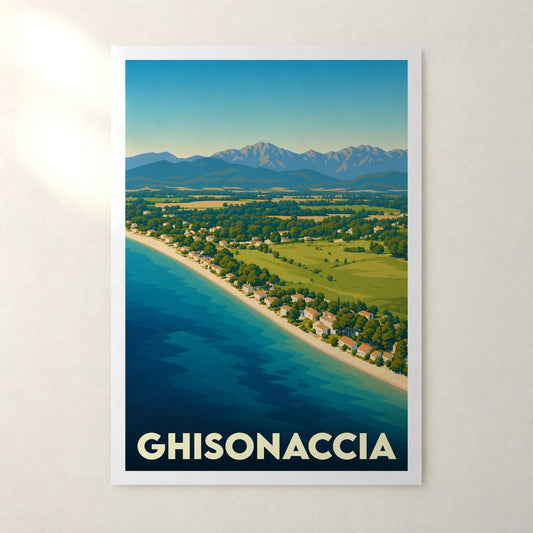 Affiche Ghisonaccia – sans cadre, accrochée au mur