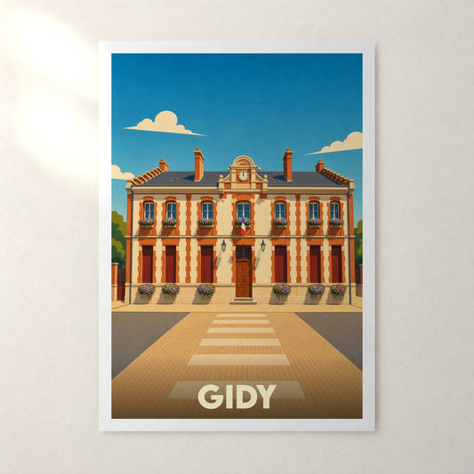 Affiche Gidy – sans cadre, accrochée au mur