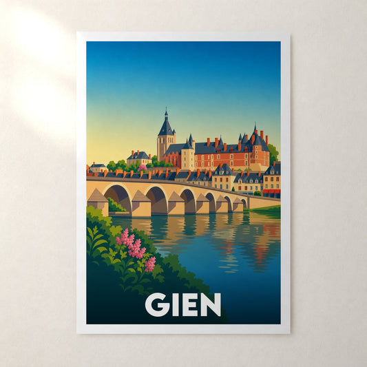 Affiche Gien – sans cadre, accrochée au mur