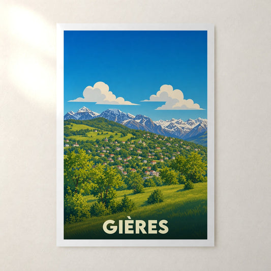Affiche Gières – sans cadre, accrochée au mur