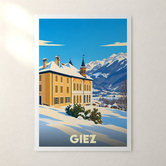 Affiche Giez – sans cadre, accrochée au mur