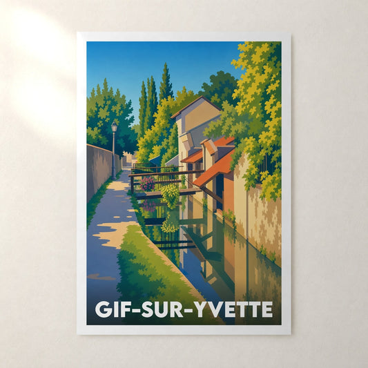 Affiche Gif-sur-Yvette – sans cadre, accrochée au mur