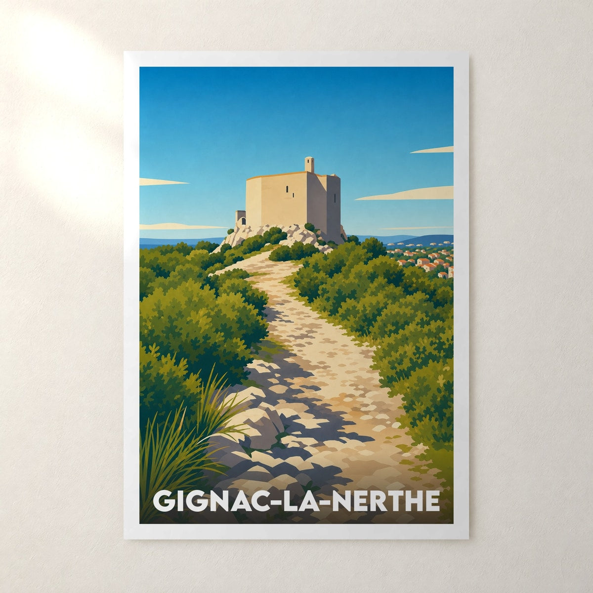 Affiche Gignac-la-Nerthe – sans cadre, accrochée au mur