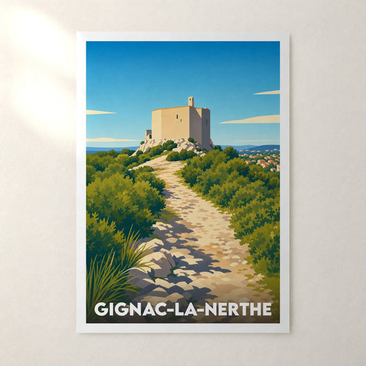 Affiche Gignac-la-Nerthe – sans cadre, accrochée au mur