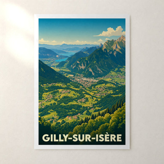 Affiche Gilly-sur-Isère – sans cadre, accrochée au mur