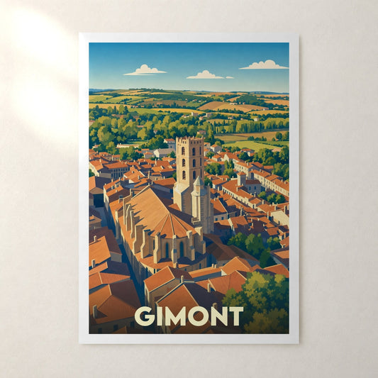 Affiche Gimont – sans cadre, accrochée au mur