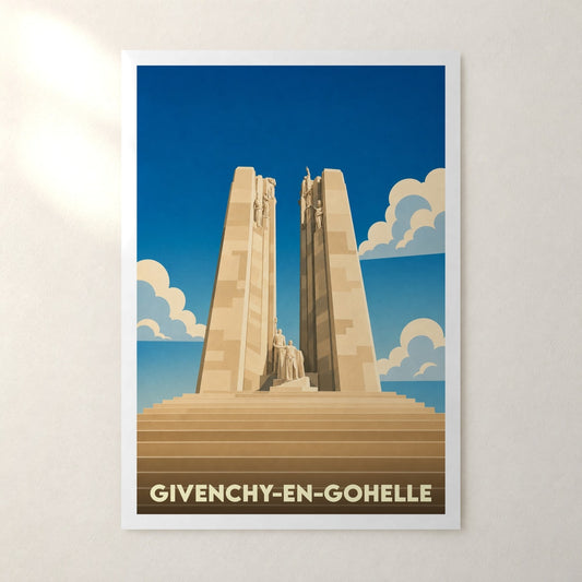Affiche Givenchy-en-Gohelle – sans cadre, accrochée au mur