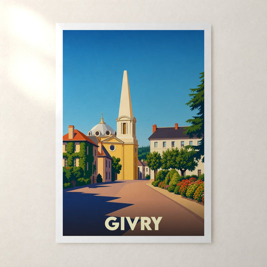 Affiche Givry – sans cadre, accrochée au mur