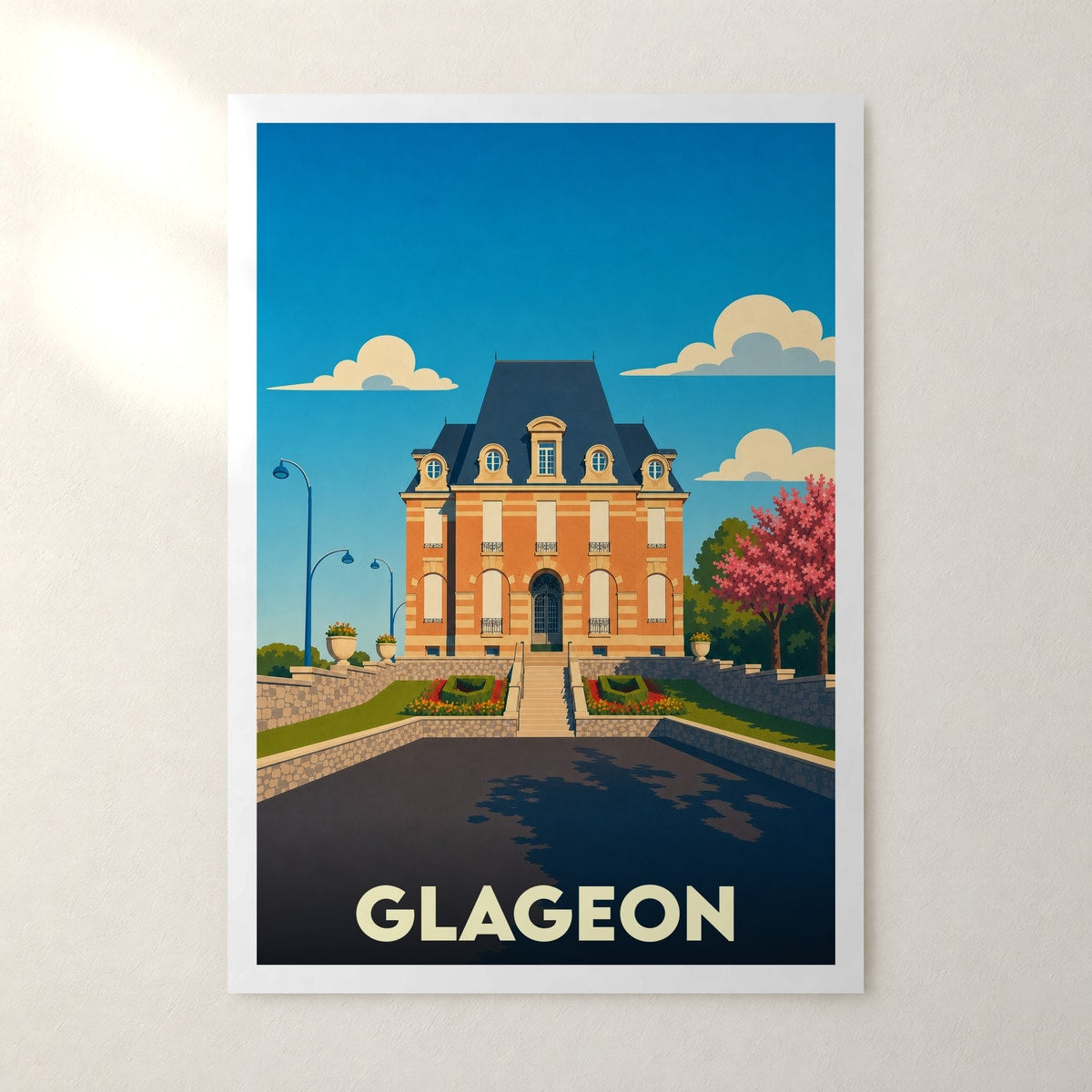 Affiche Glageon – sans cadre, accrochée au mur